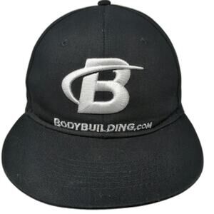 Wicked Wear Bodybuilding Snapback Hat Black One Size Structured Flat Bill Cap